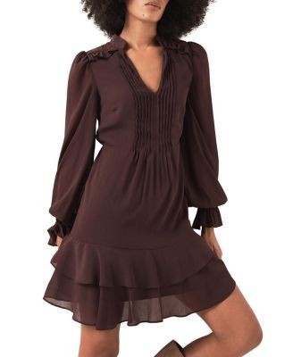 Mint Velvet Women's Ruffle Mini Dress
