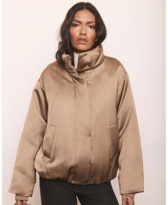 Mint Velvet Women's Satin Funnel Neck Bomber Jacket, photo 3