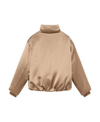 Mint Velvet Women's Satin Funnel Neck Bomber Jacket, photo 6