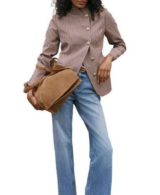 Mint Velvet Women's Checked Single Breasted Blazer, photo 2