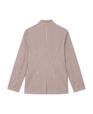 Mint Velvet Women's Checked Single Breasted Blazer, photo 6
