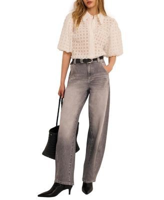 Mint Velvet Women's Relaxed Ultimate Full Length Barrel Jeans in Grey Wash, photo 2
