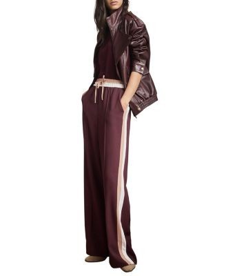 Mint Velvet Women's Side Stripe Tie Waist Wide Leg Trousers, photo 2