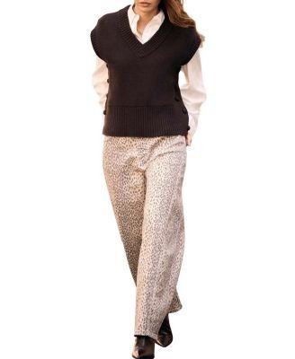 Mint Velvet Women's Leopard Print Tapered Jean in Neutral, photo 4