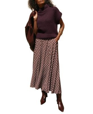 Mint Velvet Women's Checked Midi Skirt, photo 2