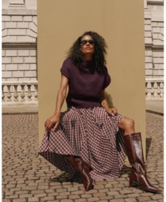 Mint Velvet Women's Checked Midi Skirt, photo 3