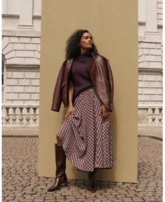 Mint Velvet Women's Checked Midi Skirt, photo 4