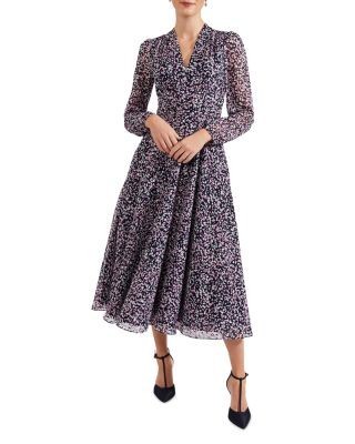 Hobbs London Aurora V Neck Dress