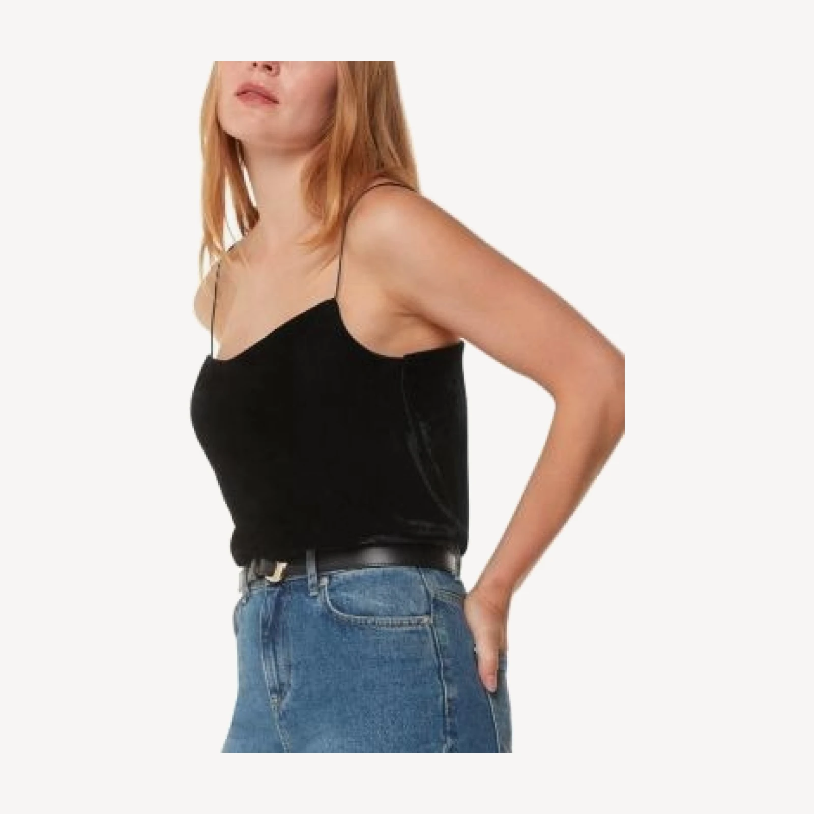 Whistles Velvet Cowl Neck Cami Top