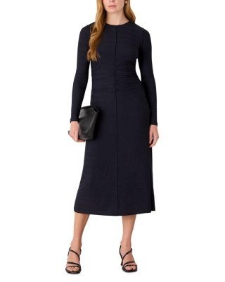 Whistles Textured Jersey Ruched Dress