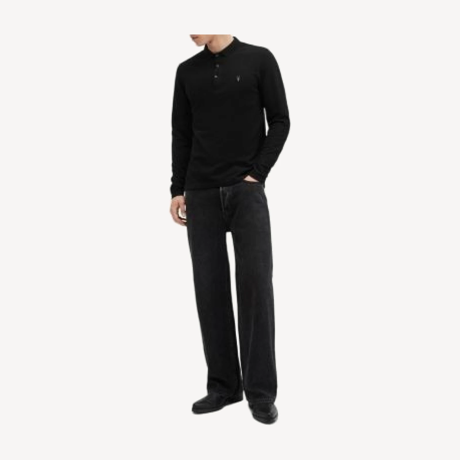 Allsaints Reform Cotton Slim Fit Polo Shirt
