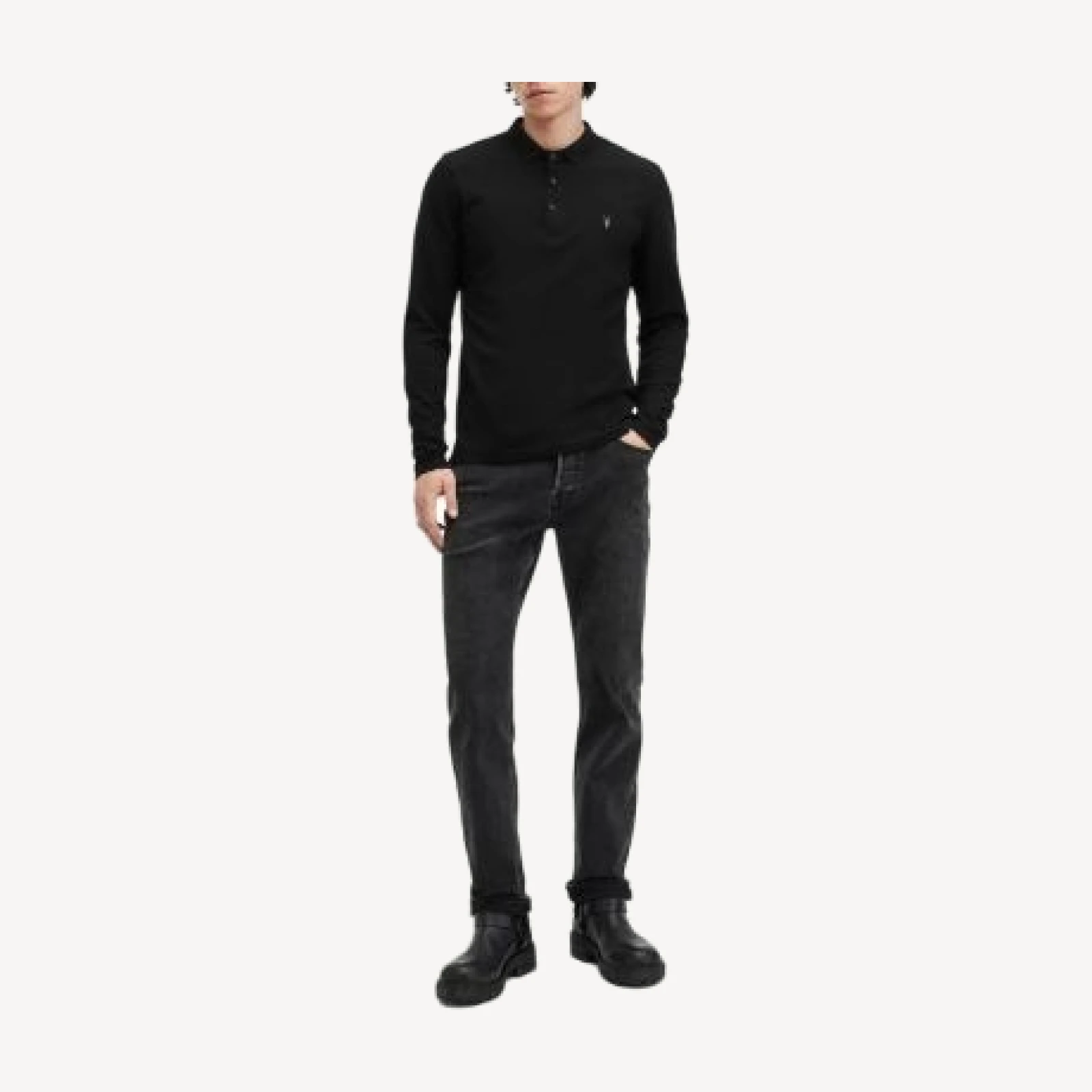 Allsaints Reform Cotton Slim Fit Polo Shirt