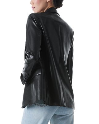 Alice and Olivia Denny Faux Leather Blazer