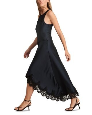 Reiss Anais Draped Lace Dress