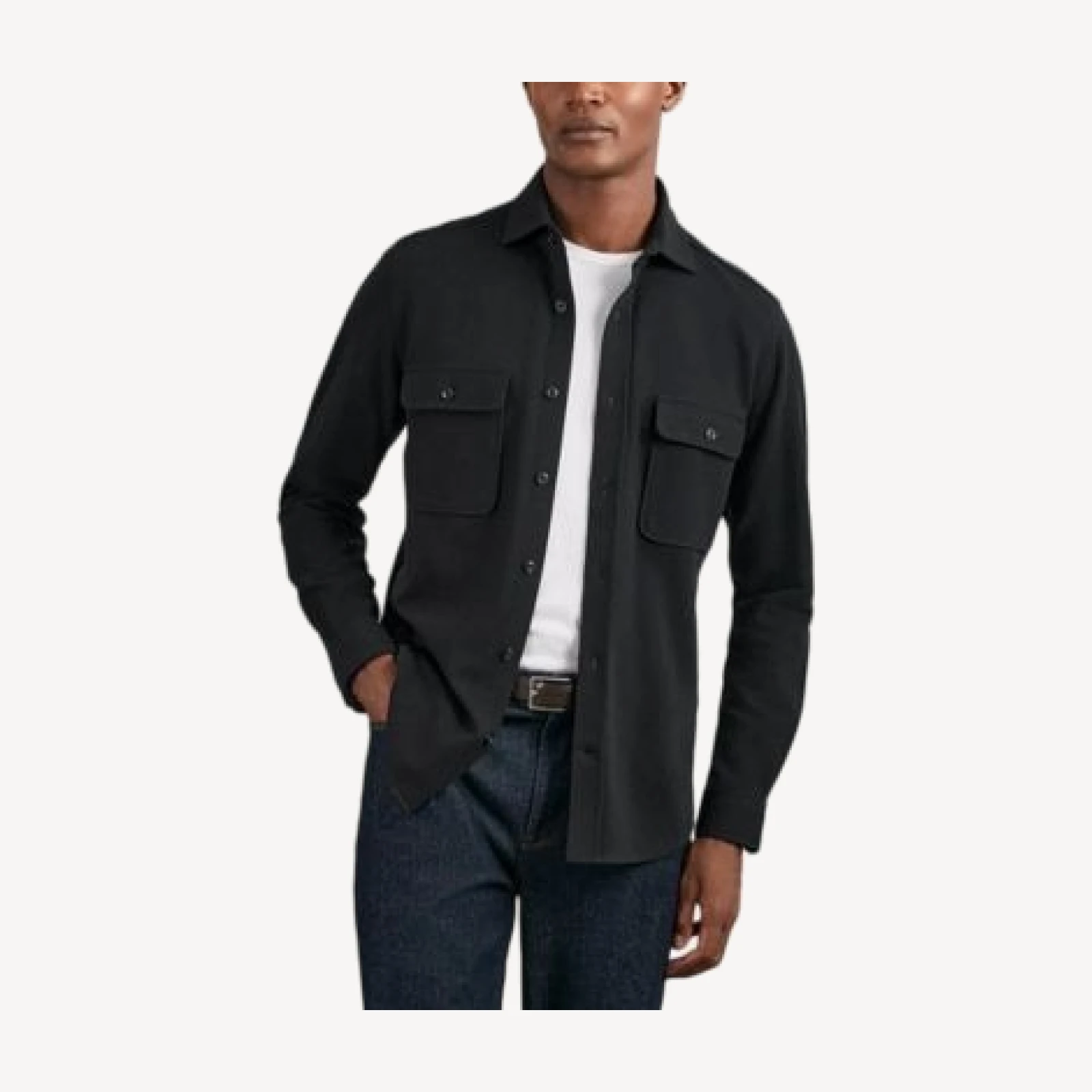 Reiss Forsithe Textured Twin Pocket Shirt