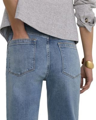 Reiss Petite Cali Mid Rise Flare Leg Jeans in Light Blue, photo 6