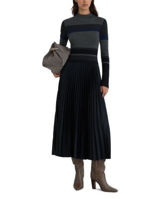 Reiss Petite Carla Mixed Media Midi Dress