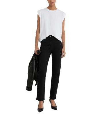 Reiss Petite Isabel Mid Rise Slim Jeans in Black, photo 2