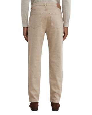 Reiss Arctic Cotton Blend Slim Fit Jeans in Beige, photo 2