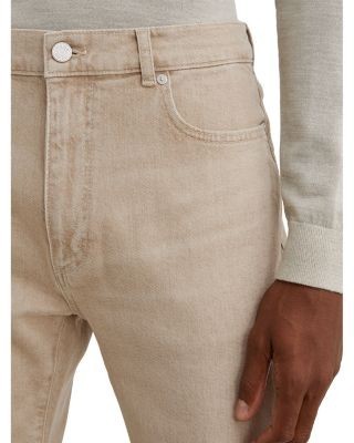 Reiss Arctic Cotton Blend Slim Fit Jeans in Beige, photo 5