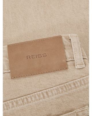 Reiss Arctic Cotton Blend Slim Fit Jeans in Beige, photo 6