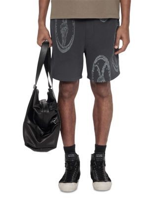Allsaints Rammy Cotton 7.1 Logo Graphic Sweat Shorts