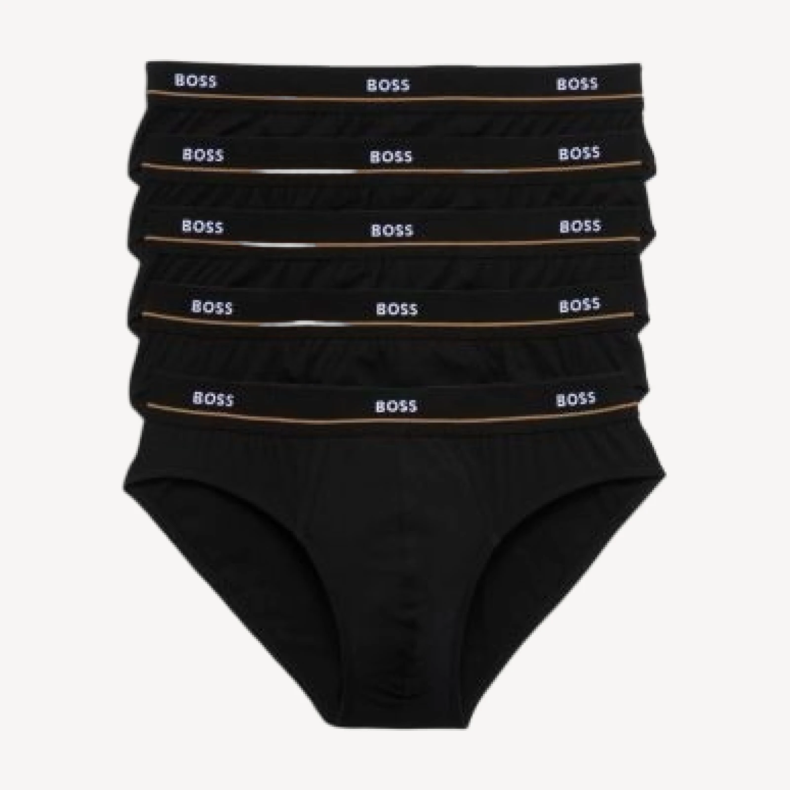Boss Essential Stretch Cotton Logo Briefs, Pack of 5