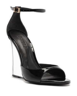 Schutz Women's Stella Patent Leather Wedge Sandals