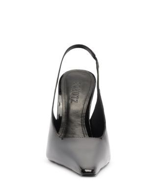 Schutz Women's Stella Patent Leather Slingback Pumps, photo 6