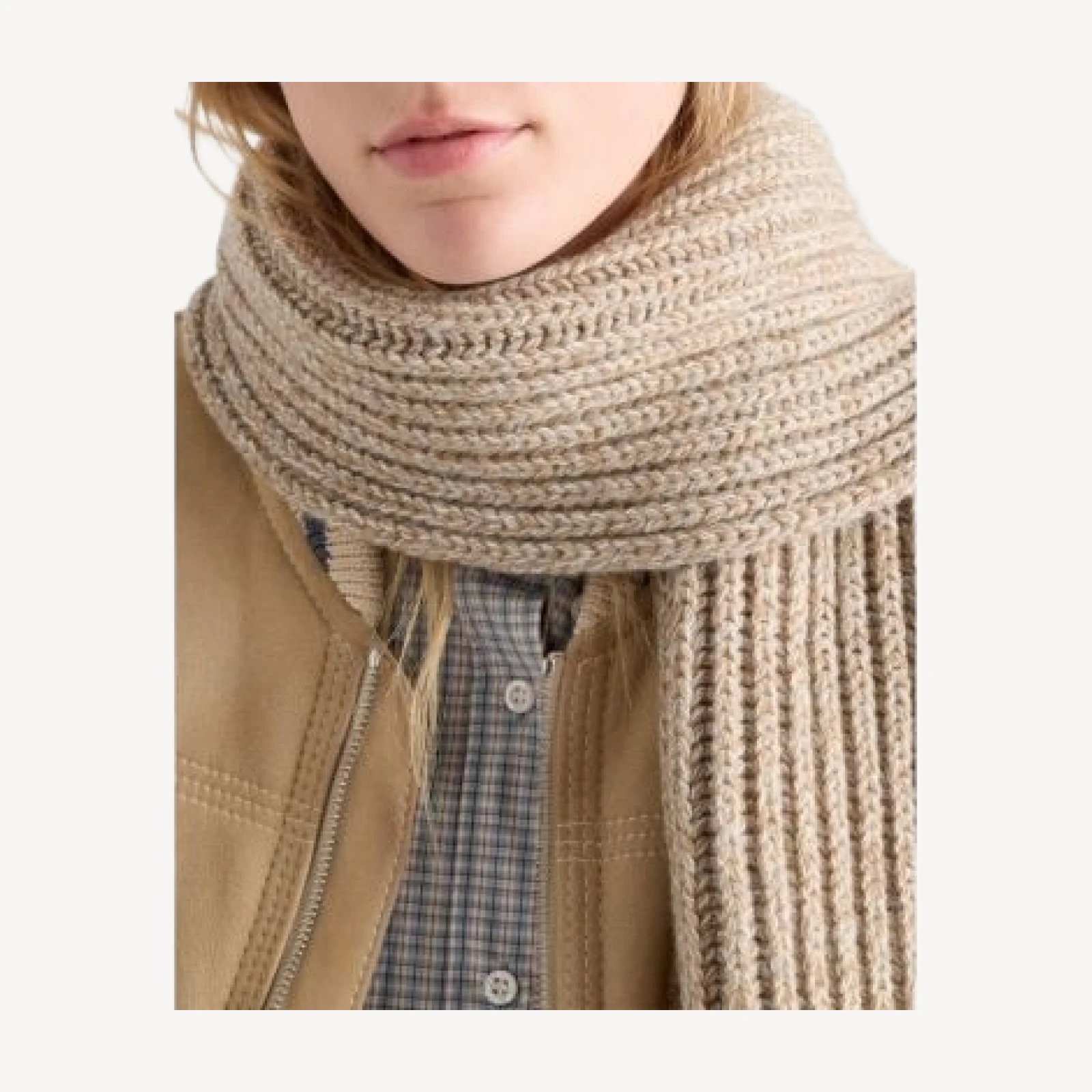 Prada Wool and Mouline Cashmere Scarf