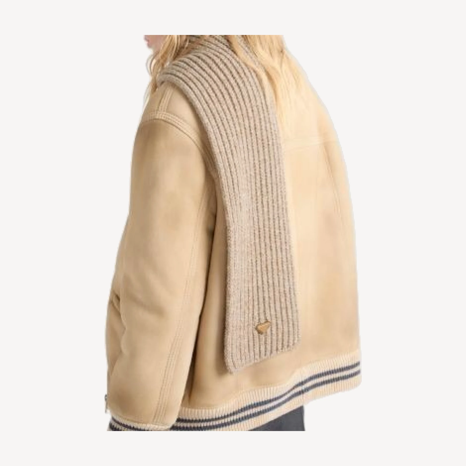 Prada Wool and Mouline Cashmere Scarf