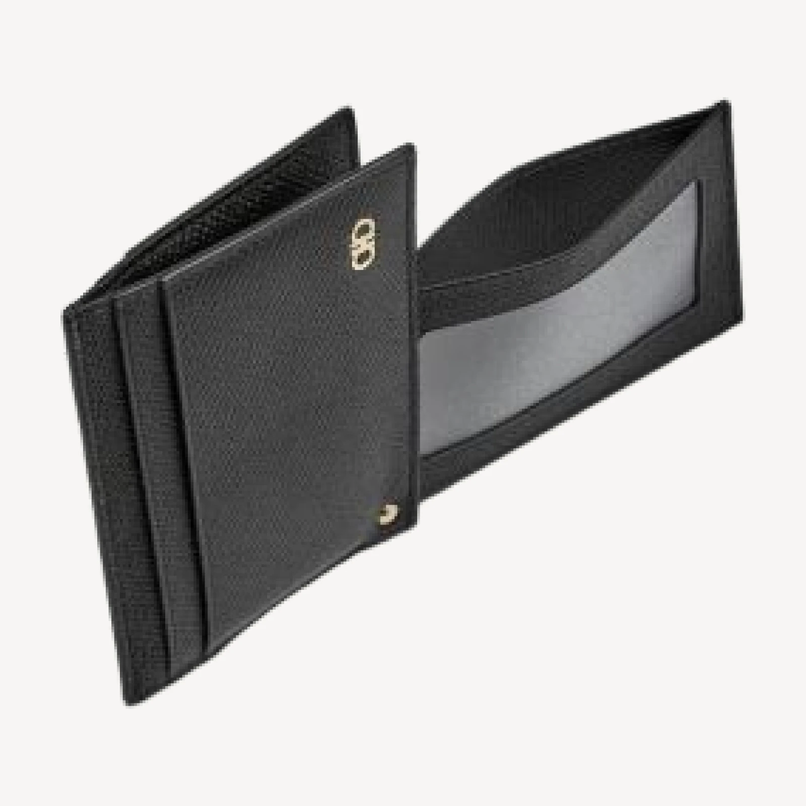 Ferragamo Gancini Revival Leather Id Window Card Case