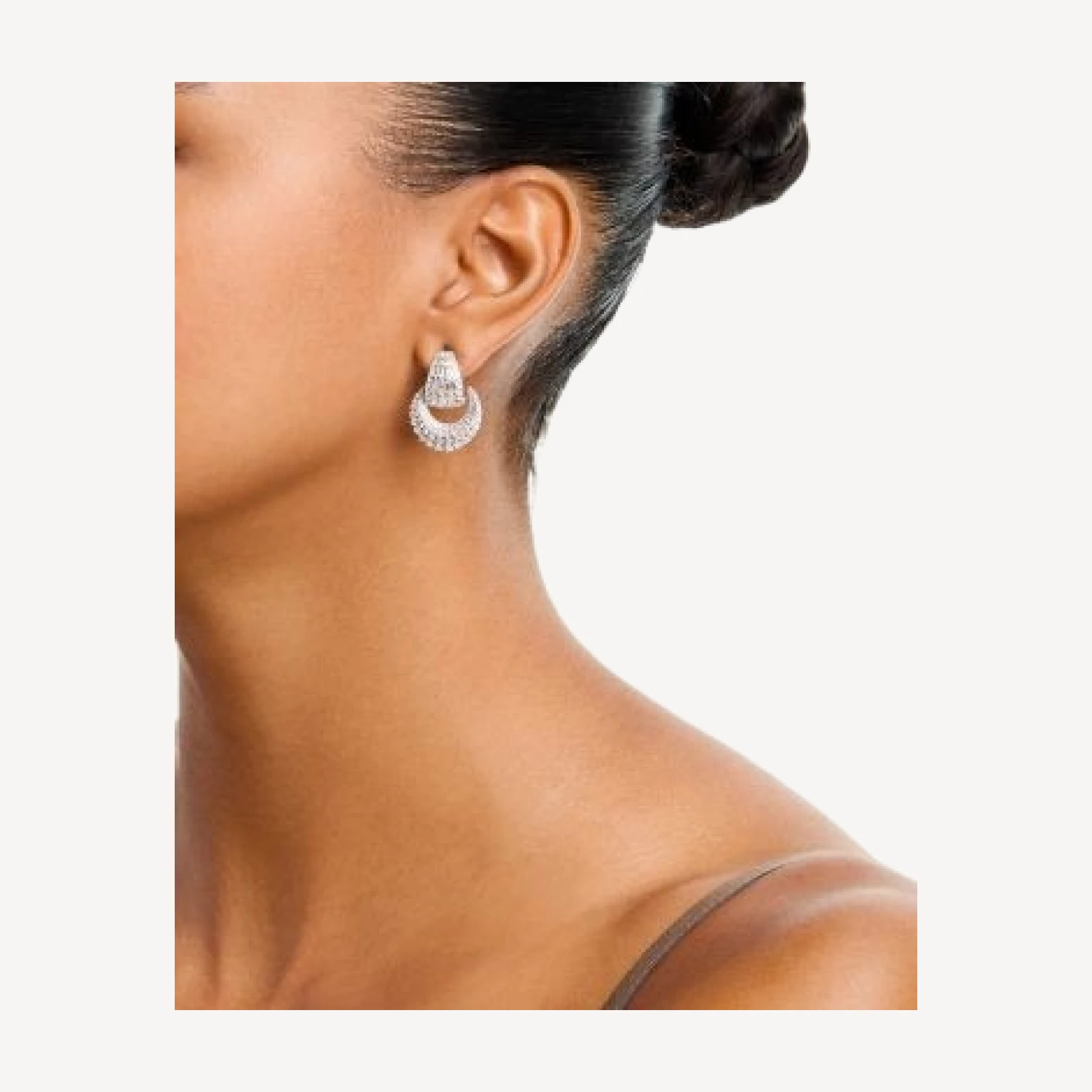 Bloomingdale's Fine Collection Diamond Pave Doorknocker Drop Earrings in 14K White Gold, 2.0 tcw