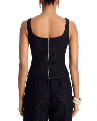 Aqua Soutache Cord Sleeveless Lace Top - Exclusive, photo 3