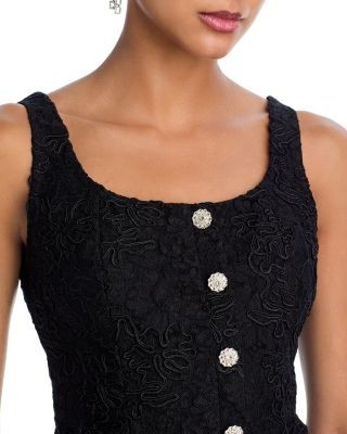 Aqua Soutache Cord Sleeveless Lace Top - Exclusive, photo 5