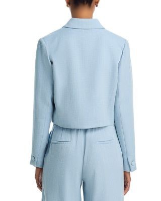 Aqua Shimmer Tweed Blazer - Exclusive, photo 3