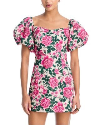 Aqua Rose Mini Dress - Exclusive