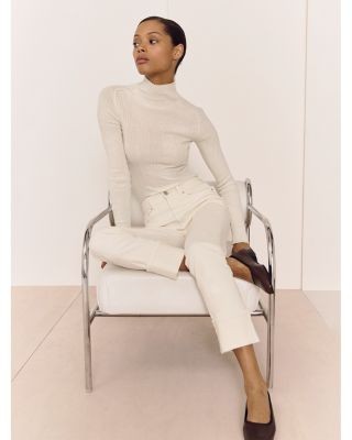 DL1961 Mara Straight Mid Rise Instasculpt Ankle Jeans in Crema Cuffed, photo 5