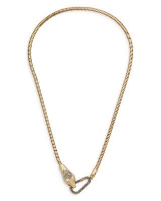 Allsaints Snake Head Strand Necklace, 16.5