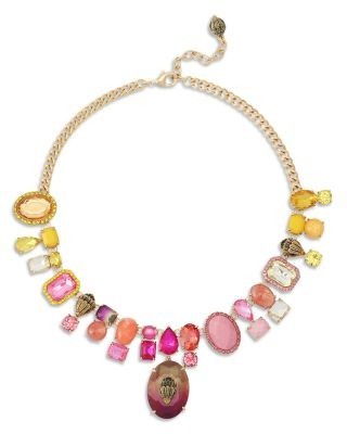 Kurt Geiger London Signature Eagle Gemstone Statement Collar Necklace, 16-18