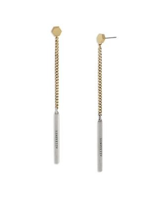 Allsaints Maeve Bolt Linear Drop Earrings