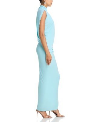 Simkhai Vale Draped Jersey Maxi Dress