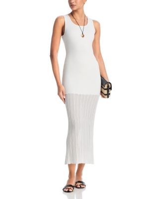 Aqua Knit Sheer Bottom Maxi Dress - Exclusive