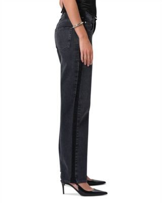 Citizens of Humanity Lindz Low Rise Easy Straight Leg Jeans in Kuro