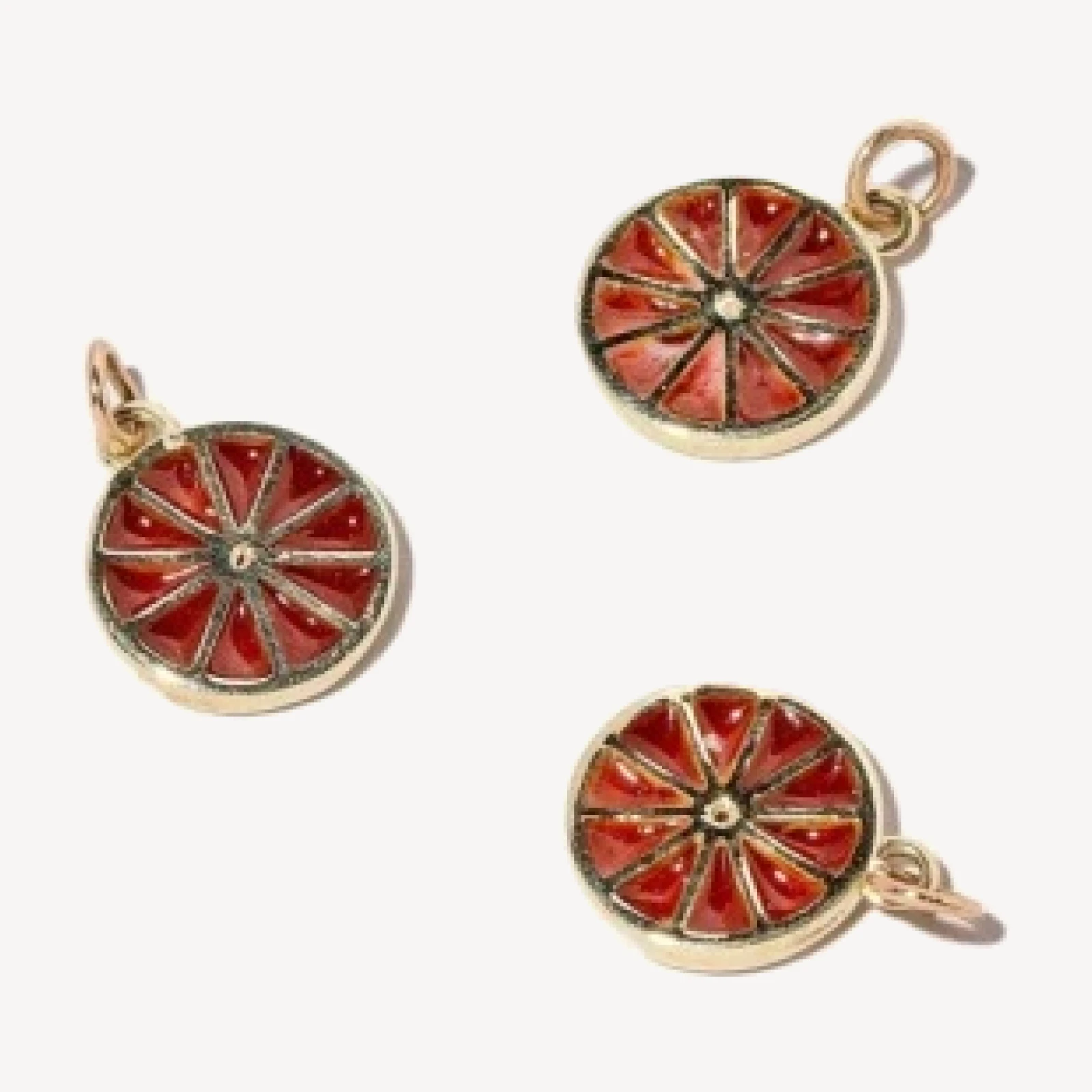 Grapefruit Slice Charm