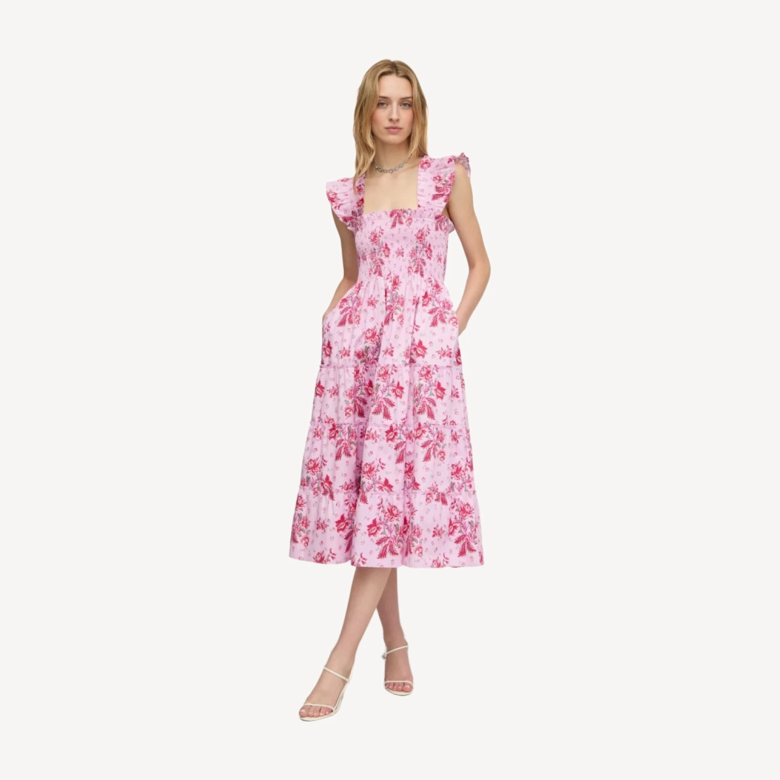 The Ellie Nap Dress - Pink Delft Bouquet
