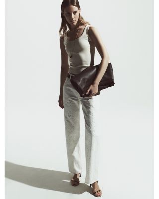 Citizens of Humanity Lindz Easy Straight Leg High Rise Jeans in Blanc