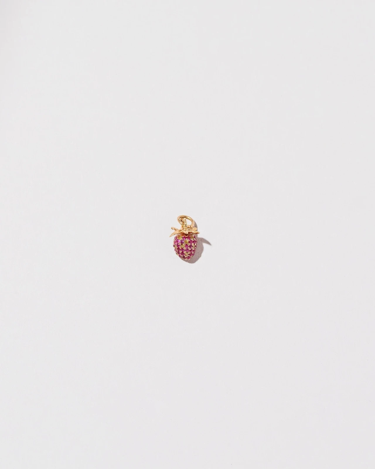 Diamond & Ruby Pavé Strawberry Charm