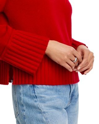 Aqua 100% Cashmere Boxy Mock Neck Cashmere Sweater - Exclusive