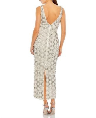 Mac Duggal Fully Beaded Sleeveless Column Dress